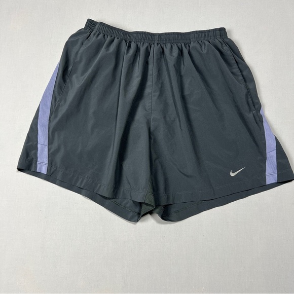 Nike Pants - Nike Dri-Fit Women’sBlack Athletic Shorts with Purple Stripes Size L